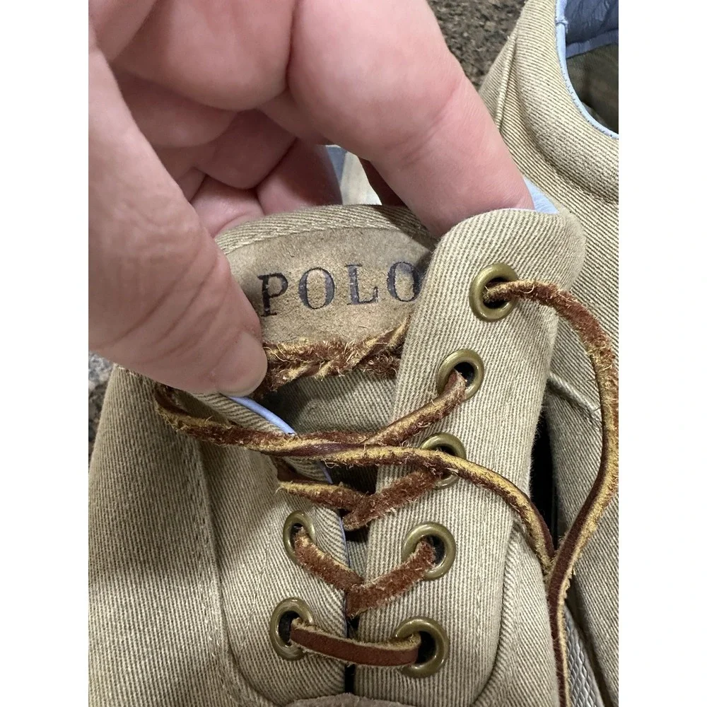 Polo‎ Ralph Lauren Brown Canvas Deck Shoes 9.5 D